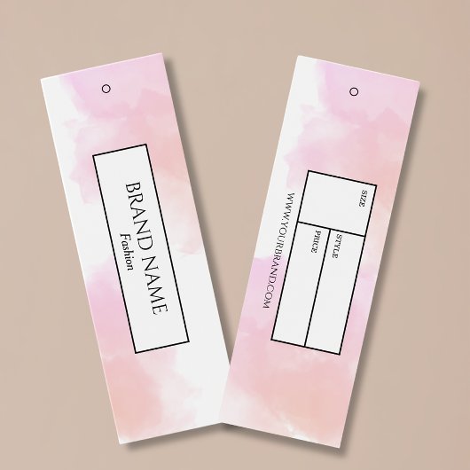 Waterverf Wit Branding Hang label | Zwart Mini Visitekaartjes