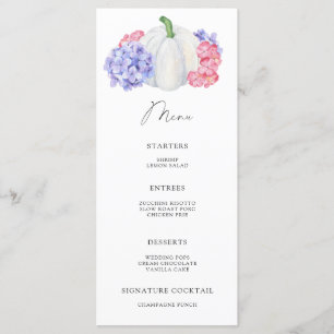 Waterverf wit pompoen menu