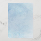 waterverf witgouden kruis doop folie uitnodiging (Achterkant)