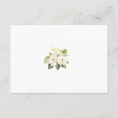 Waterverf Witte Bloem Gouden Confetti Bruiloft Informatiekaartje (Achterkant)