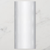 Waterverf Witte Bloem Gouden Lijst Zilver Diner Menu (Achterkant)