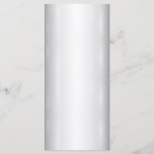 Waterverf Witte Bloem Gouden Lijst Zilver Diner Menu (Achterkant)