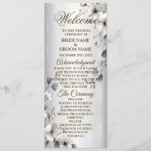 Waterverf Witte Bloemen Gouden Lijst Zilveren brui Programma (Voorkant)