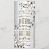 Waterverf Witte Bloemen Gouden Lijst Zilveren brui Programma (Achterkant)