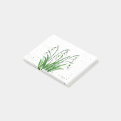 Waterverf witte bloemen post-it® notes (Schuin)