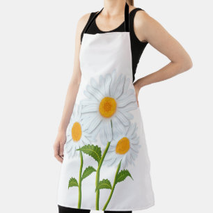 Waterverf Witte Daisy Floral Schort