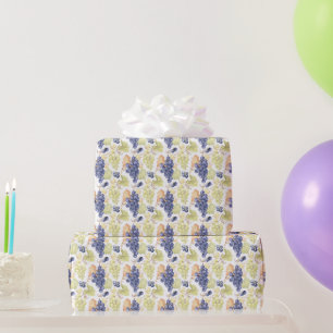 Waterverf witte en zwarte druiven cadeaupapier