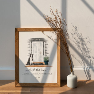 Waterverf Witte Hamptons Stijlhoek Poster