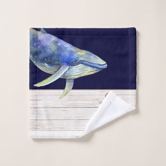 Waterverf Witte houtnaam Bad Handdoek