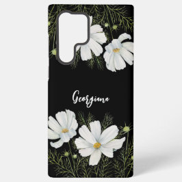 Waterverf Witte Kosmos Bloemen Botanische Schilder Samsung Galaxy Hoesje