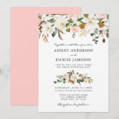 Waterverf Witte Magnolias Roses Kaart (Voorkant / Achterkant)