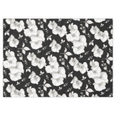 Waterverf Witte Orchidee op Zwart | Tafelkleed (Voorkant (Horizontaal))
