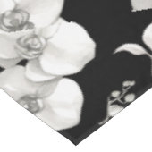 Waterverf Witte Orchidee op Zwart | Tafelkleed (Gekanteld)