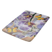 Waterverf Witte Paars Roze Orchidee Bloem Badmat (Gekanteld)