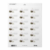 Waterverf Witte pompoen Etiket (Full Sheet)