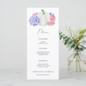 Waterverf witte pompoen menu (Staand voorkant)