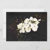 *~* Waterverf Witte Roos Bruidssalon Rustiek Bedankkaart (Achterkant)