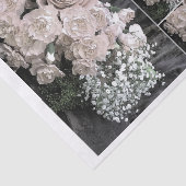  Waterverf Witte rozen babei adem Tissuepapier (Detail)