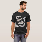 Waterverf witte steur t-shirt (Voorkant volledig)