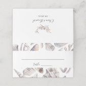Waterverf Witte Zee Shell Coral Beach Wedding (Buitenkant ongevouwen)