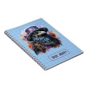 Waterverf Wizard Raven Bird Notitieboek (Rechterzijde)