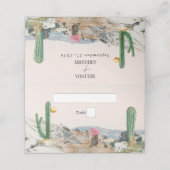 Waterverf Woestijn Cactus Boho Bruiloft (Buitenkant ongevouwen)