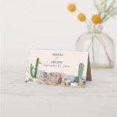 Waterverf Woestijn Cactus Boho Bruiloft (Achterkant)