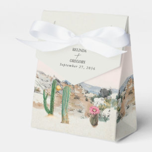 Waterverf Woestijn Cactus Boho Trouwgunst Bedankdoosjes