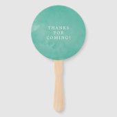 Waterverf woestijn Succulents Wedding Favor Handwaaier (Achterkant)