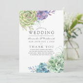 Waterverf woestijnCactus Succulents Wedding Programma (Staand voorkant)