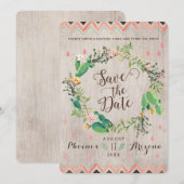 Waterverf woestijncactus Wedding Save the Dates Date (Voorkant / Achterkant)