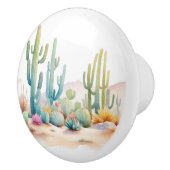 Waterverf woestijnillustratie keramische knop (Rechts)