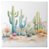 Waterverf woestijnillustratie tegeltje (Voorkant)
