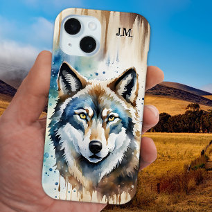 Waterverf Wolf Dierenvriend