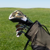 Waterverf Wolf Earths Tones Golfheadcover (Insitu)