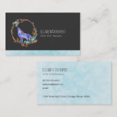 Waterverf Wolf Howling in een Boho Style Wreater Visitekaartje (Voorkant / Achterkant)