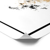 Waterverf Wolf met bergkunst Poster (Hoek)