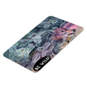 Waterverf Wolf Pack Magneet (Linkerzijde)