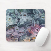 Waterverf Wolf Pack Muismat (Met muis)