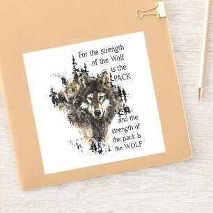 Waterverf Wolf Track Quote door Kipling Sticker