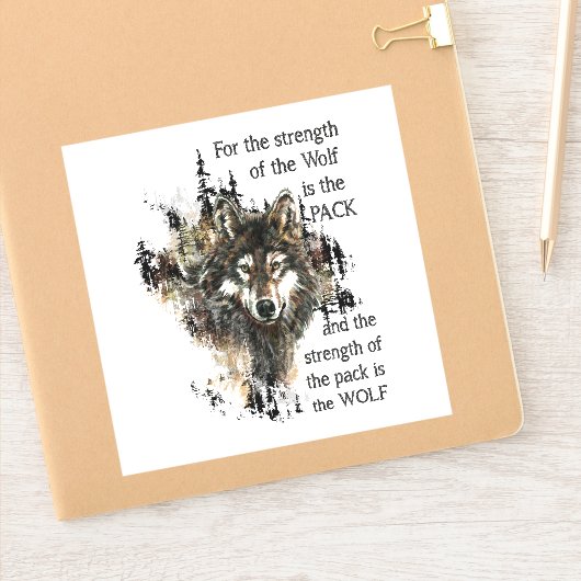 Waterverf Wolf Track Quote door Kipling Sticker (Notitieboek)