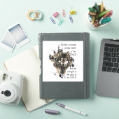 Waterverf Wolf Track Quote door Kipling Sticker (iPad Cover)