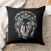 Waterverf Wolf Wild Spirit Animal Kussen (Deken)