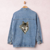 Waterverf Wolf Wolven Dier Natuur Kunst Denim Jacket (Hangar)