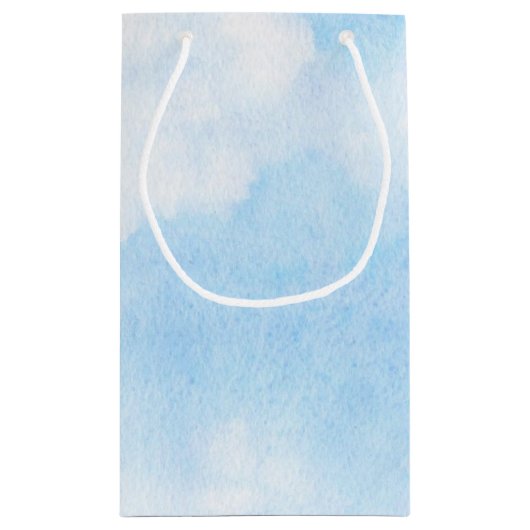 Waterverf wolken en achtergrond klein cadeauzakje (Achterkant)