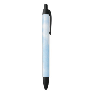Waterverf wolken en achtergrond zwarte inkt pen