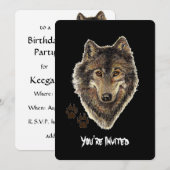 Waterverf Wolven Quote Wilde Wolf Verjaardag Uitno Kaart (Voorkant / Achterkant)