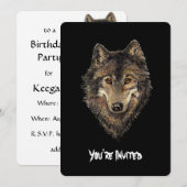 Waterverf Wolven Quote Wilde Wolf Verjaardag Uitno Kaart (Voorkant / Achterkant)