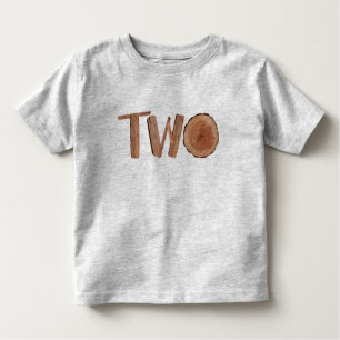 Waterverf Wooden 2e verjaardag Jongen Kinder Shirts