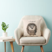 Waterverf Woodland Animal Hedgehog Gepersonaliseer Kussen (Stoel)